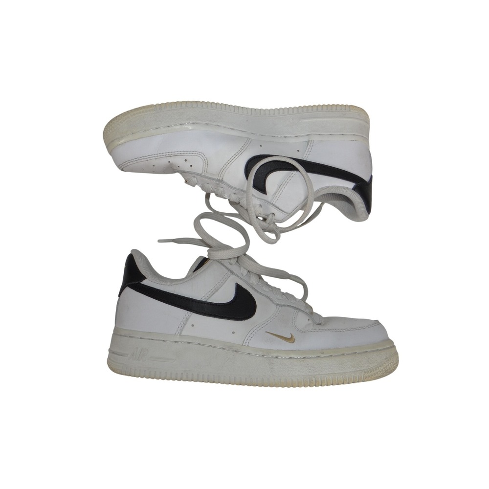 Nike Air Force 1 Low White Black Gold CZ0270-102 Mens 6.5 Womens 8 Sneakers‎